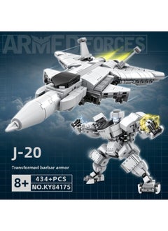 Generic National Power Eagle Series Land, Sea And Air Military Tanks Armored Vehicles Assembled Building Blocks Educational Toys 84070-Color:84175 J-20 434 Particles  - Image 1