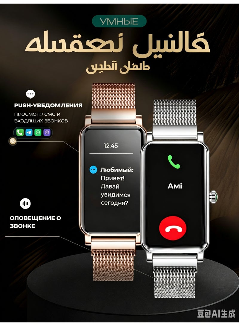 ساعة ذكية بشاشة AMOLED HD مقاس 1.47 بوصة، مقاومة للماء IP68، متتبع للياقة البدنية مع مراقبة الأكسجين في الدم ومعدل ضربات القلب لنظامي iOS/Android، للرجال والنساء - Image 3