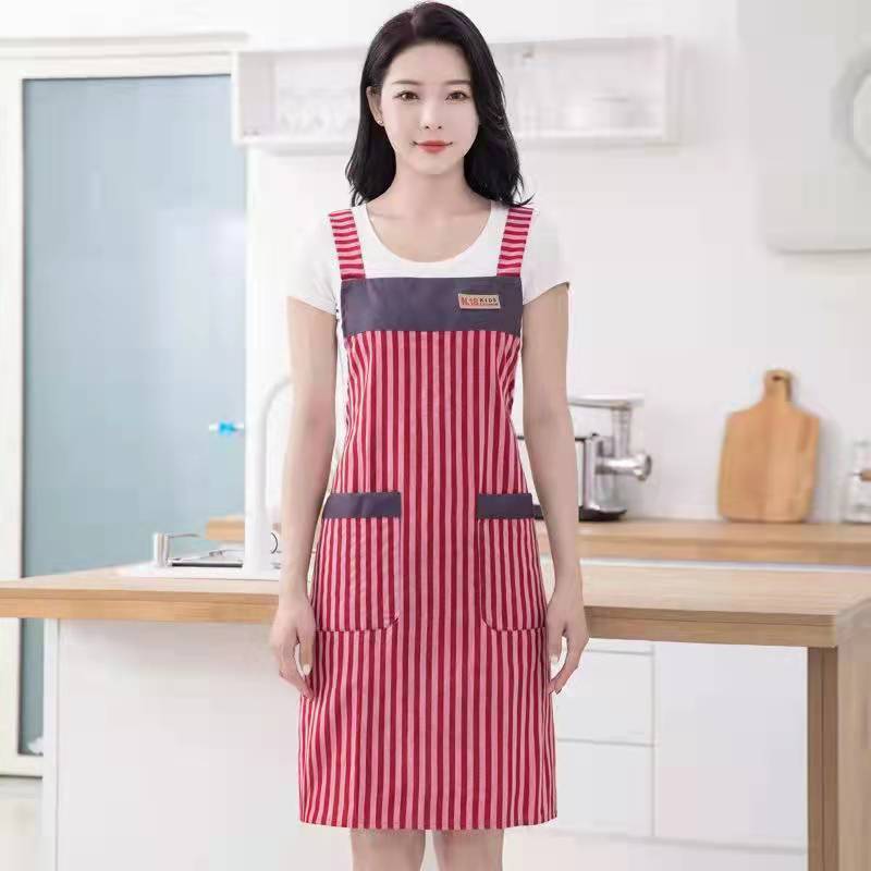 Cotton Breathable Kitchen Apron 8293 cotton strap-Bordeaux