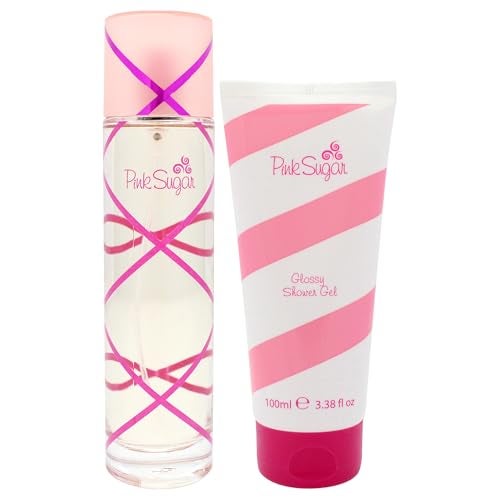 Aquolina Pink Sugar by Aquolina for Women - 2 Pc Gift Set 3.4oz EDT Spray, 3.4oz Glossy Shower Gel - Image 2