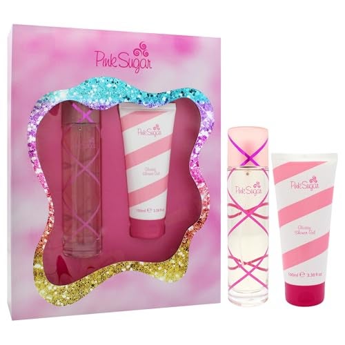 Aquolina Pink Sugar by Aquolina for Women - 2 Pc Gift Set 3.4oz EDT Spray, 3.4oz Glossy Shower Gel - Image 3