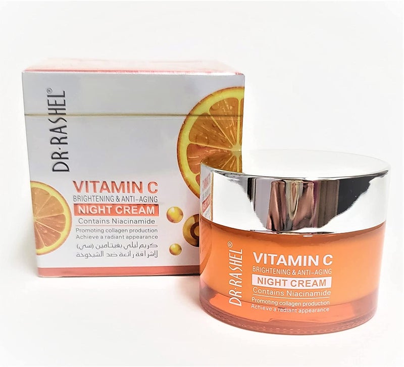 Dr Rashel Vitamin C Face Night Cream With Niacinamide and Collagen Moisturizer AntiAging Lift Firming Skin size 176 oz