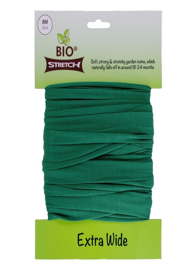 Biostretch Extra Wide Soft Tree Ties - Strong & Stretchy Support for Large Plants & Young Trees - Cut-to-Length Green Garden Tape for Home & Professional Gardening (26 ft / 8M) - Image 1