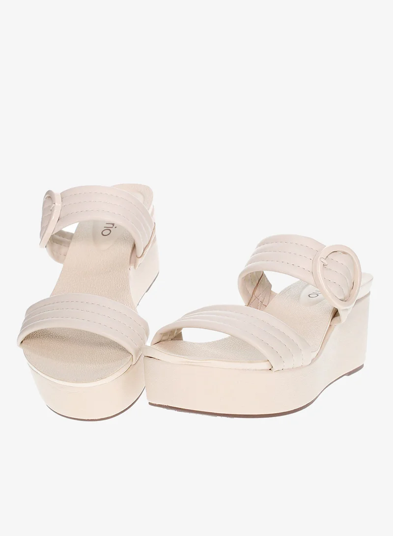 Beira Rio Cream Wedge Sandals for Women – Stylish Wedge Heel Sandals for Girls & Daily Wear for Women | Best Price UAE