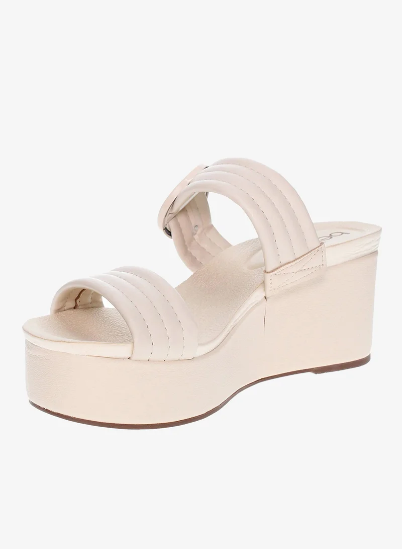 Beira Rio Cream Wedge Sandals for Women – Stylish Wedge Heel Sandals for Girls & Daily Wear for Women | Best Price UAE