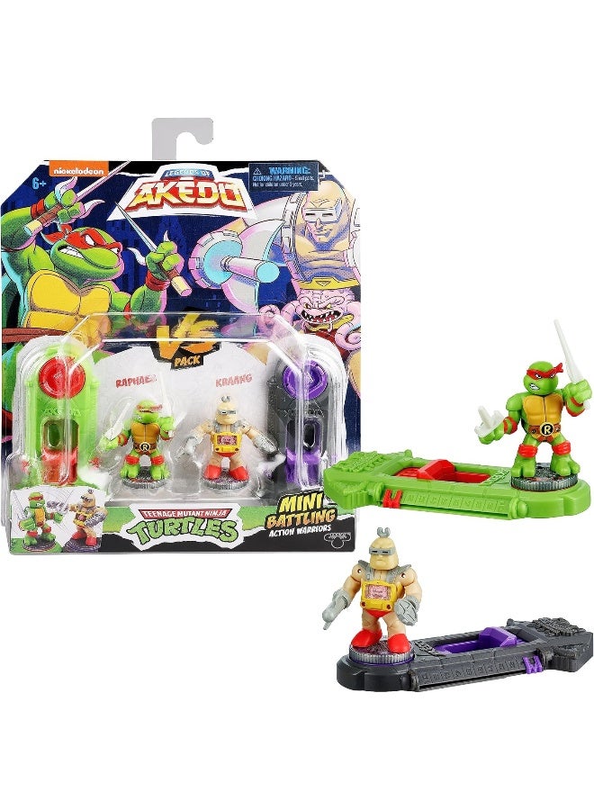 Akedo Legends of Teenage Mutant Ninja Turtles Raphael vs Krang Mini Battling Action Figures - Image 1