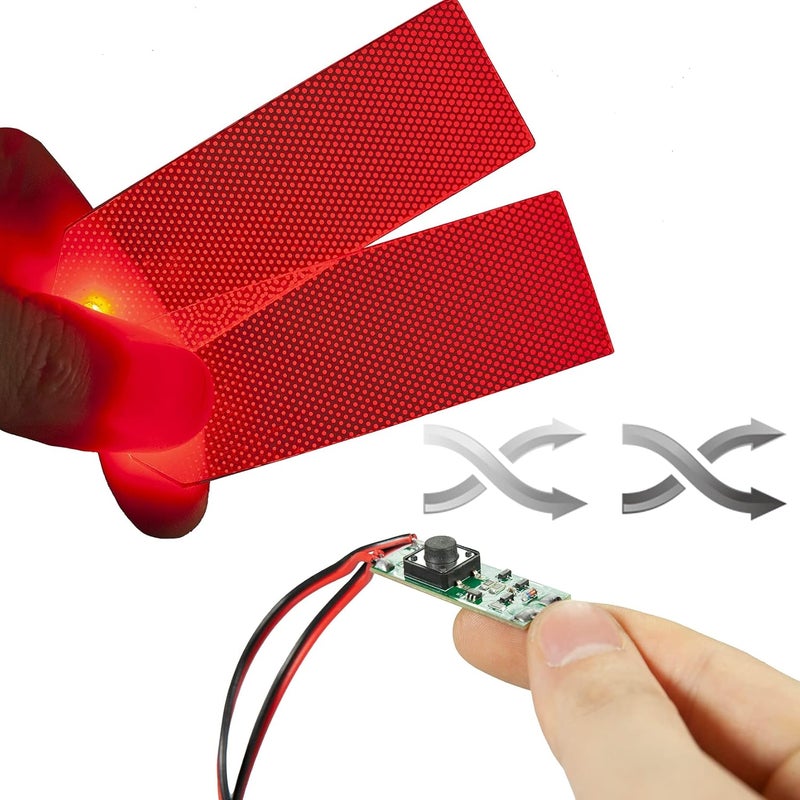 mlnyitus [ 3 Model ] Red Flexible Helmet Decorations led Light Cosplay DIY kit RGB Superhero for Men Gifts - Image 1