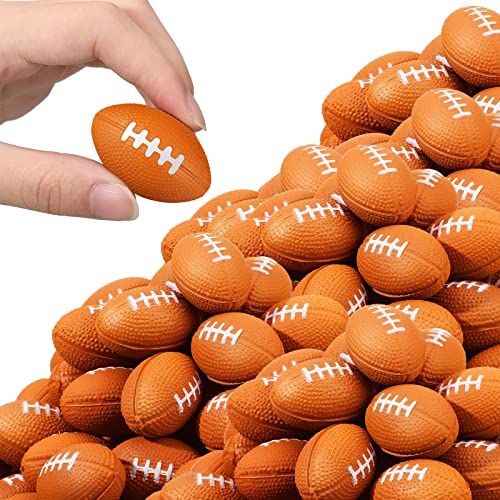 Civaner 200 Packs Mini Football Bulk Sports Stress Ball Mini Foam Footballs Stress Ball Bulk Toy for Party Favor School Carnival Reward Party SuppliesBrown157 Inch - Image 1