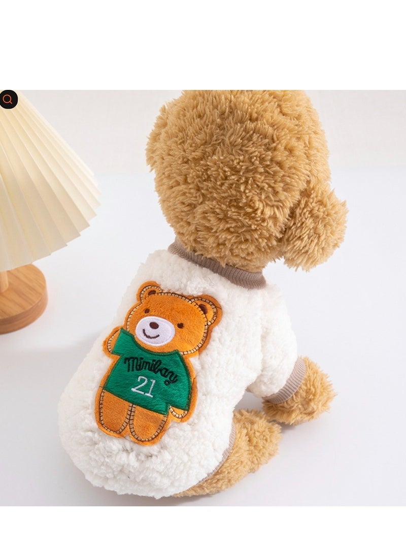 A.M Dog Coat Dog Clothes Cute Bear Pet Puppy Down Coat Small Dog Windproof Warm Clothes Pet Cat Clothes Teddy Clothes - Image 1