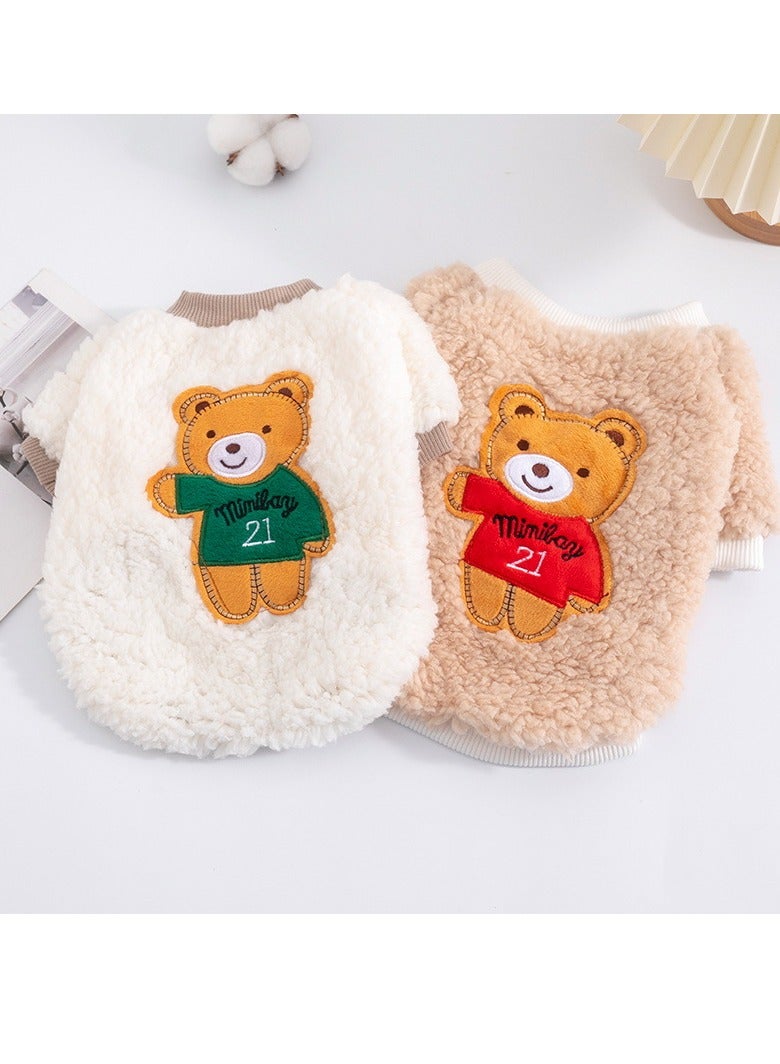 A.M Dog Coat Dog Clothes Cute Bear Pet Puppy Down Coat Small Dog Windproof Warm Clothes Pet Cat Clothes Teddy Clothes - Image 2