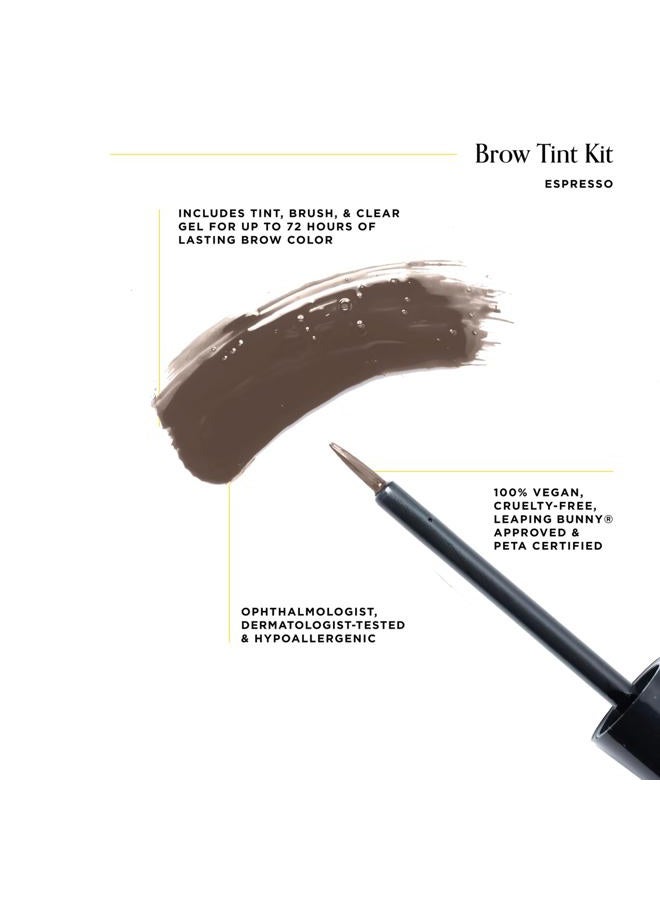 Arches & Halos Brow Hero Tint Kit - Espresso - Semi-Permanent Tinting Kit for Perfectly Natural, Shaded Brows - Includes Clear Gel, Tint and Brow Shaper Brush - Temporary, 72-Hour Pigment - 3 pc - Image 2