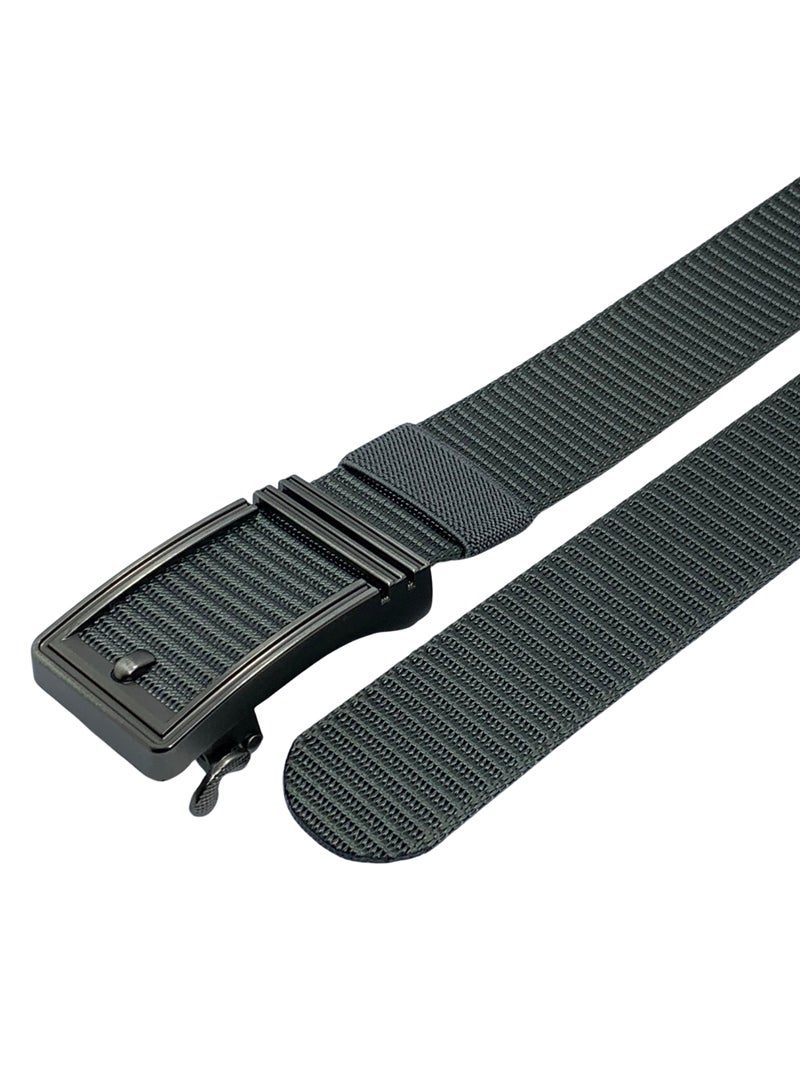 كلاسيك ميلانو حزام كلاسيك ميلانو للرجال من القطن والنايلون مع ابزيم اوتوماتيكي - حزام جولف متين وقابل للتعديل، حزام مرن للرجال، حزام صندوق هدايا مناسب للسفر والارتداء الكاجوال - Image 2