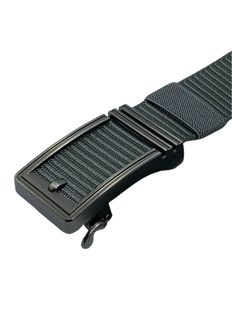 كلاسيك ميلانو حزام كلاسيك ميلانو للرجال من القطن والنايلون مع ابزيم اوتوماتيكي - حزام جولف متين وقابل للتعديل، حزام مرن للرجال، حزام صندوق هدايا مناسب للسفر والارتداء الكاجوال - Image 3