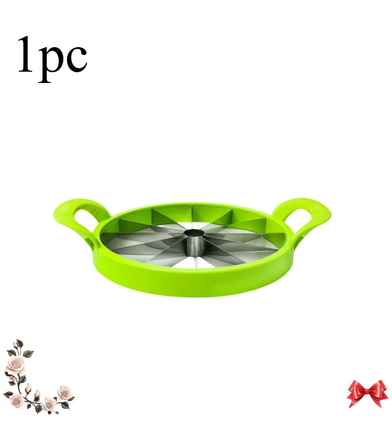 Green Stainless Steel Watermelon Slicer One Piece Quick Cutter Reusable Gadget - Image 4