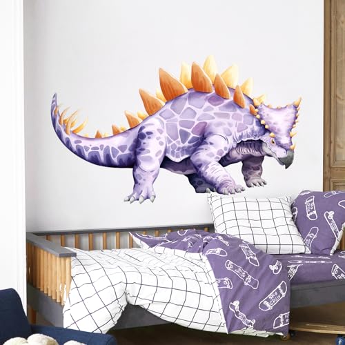 Decvictor Large Dinosaur Wall Decals, Purple Stegosaurus Dino Wall Stickers Vinyl Peel and Stick Wall Decal Self Adhesive Wall Art Sticker for Baby Nursery Kids Room Home Decor (42.1 * 51.2in) - Image 4