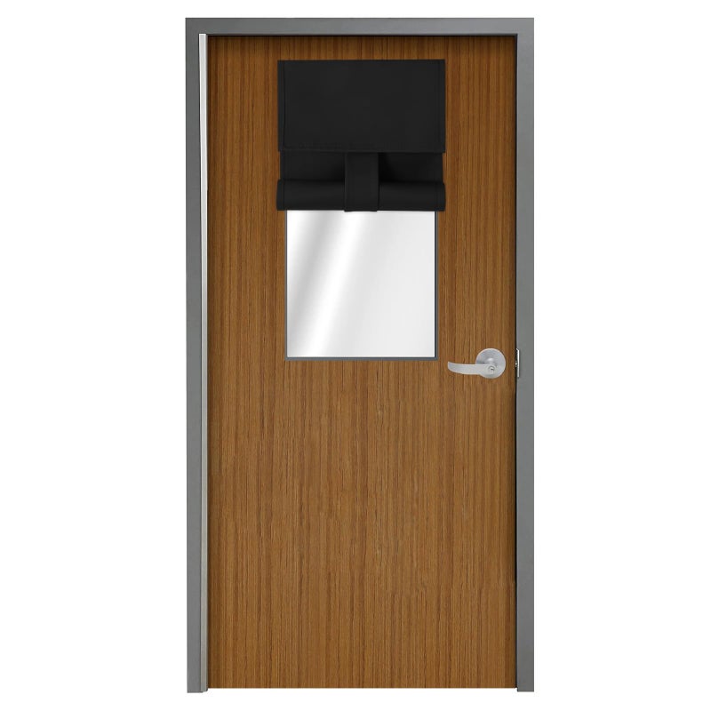 WdFour Classroom Door Window Cover  Blackout Shades for Classroom Windows  Doors No Tool Installation Room Darkening Curtains Lockdown Window Cover8W x 36L 1 Panel Black