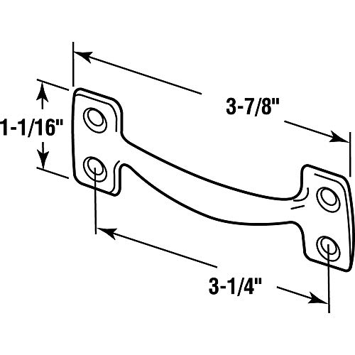 Prime-Line F 2876 4 In. Satin Nickel Sash Lift Stamped Steel (Single Pack) - Image 2
