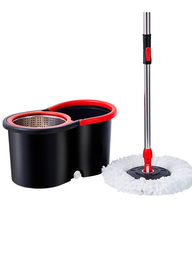 يو إل اتش واي سي ممسحة دوارة من الألياف الدقيقة بزاوية 360 درجة مع دلو لتنظيف الأرضيات، ارتفاع قابل للتعديل، مع 2 عبوات إضافية - Image 1
