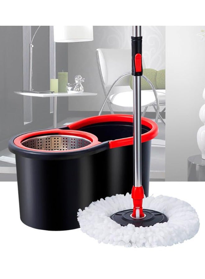 يو إل اتش واي سي ممسحة دوارة من الألياف الدقيقة بزاوية 360 درجة مع دلو لتنظيف الأرضيات، ارتفاع قابل للتعديل، مع 2 عبوات إضافية - Image 2