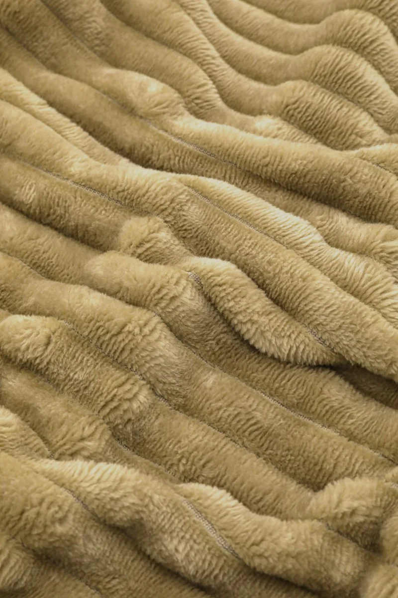 فافورا Merinos Corded Plush Single Duvet Cover Set - Mustard