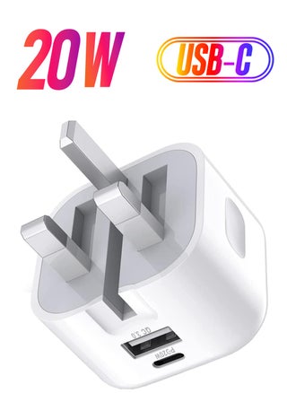 20W USB C Charger Block, 2-Ports [USB-C + USB] Charging Station, QC PD3.0 GaN Fast Charging Block, Type C Power Adapter for iPad Pro/iPhone/Samsung Note/Galaxy (Not with Cable) - pzsku/ZC4D48DC4C36877CCAC00Z/45/_/1738234257/4c7748b1-bc9d-410f-bb36-8552c51ca35e