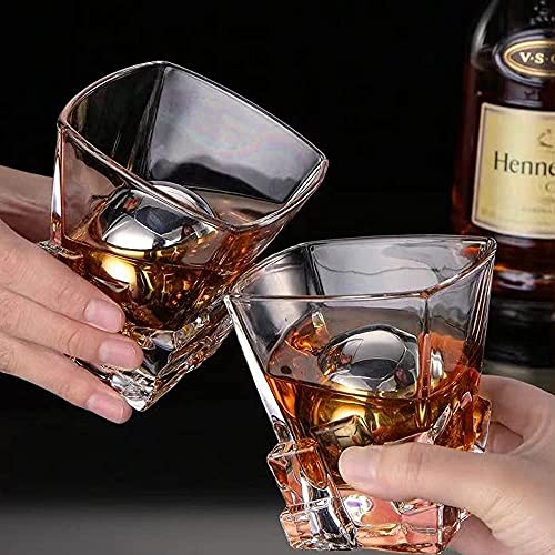Ecentaur Reusable Stainless Steel Ice Cube Metal Large Whiskey Stones Gift Set for Men Chilling Ball for Drinks 5.5cm Set of 2 - Image 4