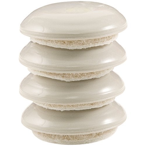 Super Sliders Self-Stick Furniture Sliders for Carpeted Surfaces (4 piece) - 1-11/16" Linen - Round SuperSliders - Image 3