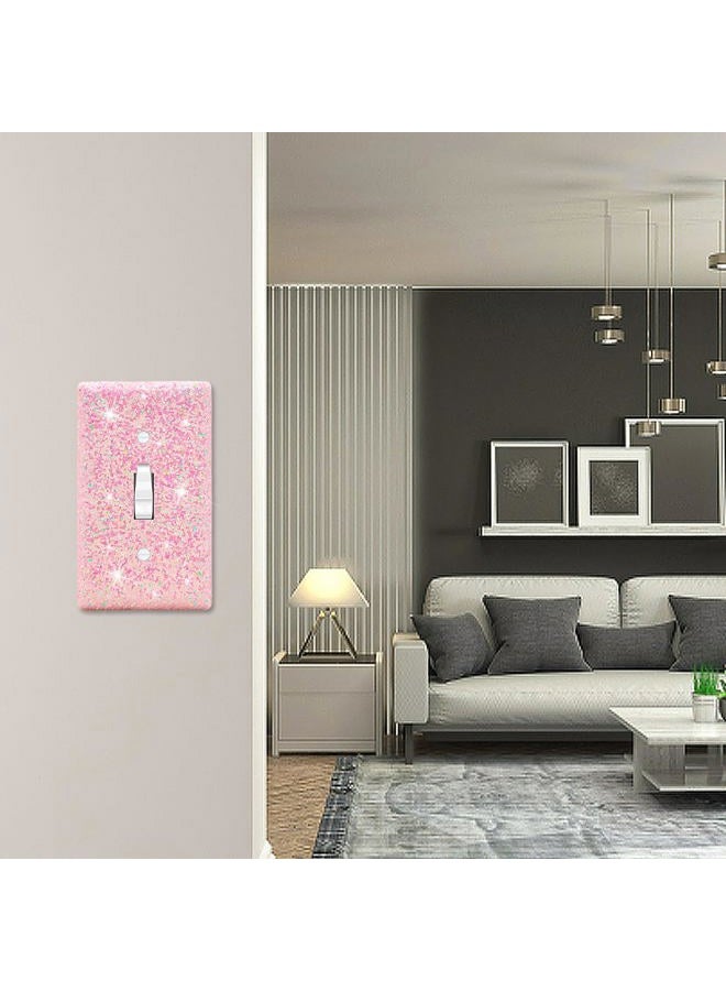 Dengduoduo Wall Plates Light Switch Cover Decorative Outlet Covers, Shiny Glitter Bling Wall Plate Cover Wall Plate Single Gang Toggle for Kitchen Bedroom Living Room Home Decor - Image 4