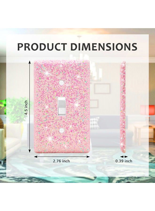 Dengduoduo Wall Plates Light Switch Cover Decorative Outlet Covers, Shiny Glitter Bling Wall Plate Cover Wall Plate Single Gang Toggle for Kitchen Bedroom Living Room Home Decor - Image 2