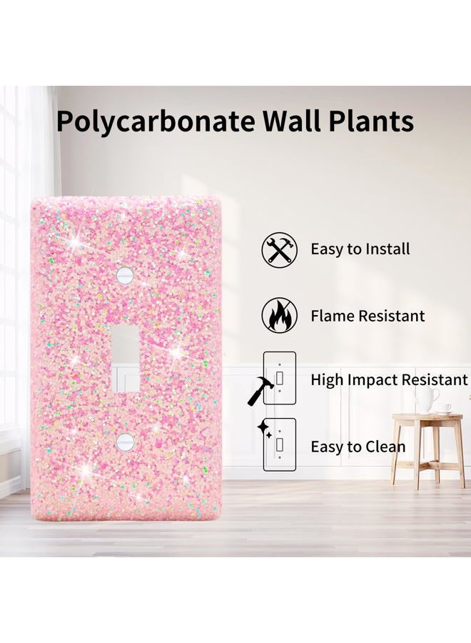 Dengduoduo Wall Plates Light Switch Cover Decorative Outlet Covers, Shiny Glitter Bling Wall Plate Cover Wall Plate Single Gang Toggle for Kitchen Bedroom Living Room Home Decor - Image 5