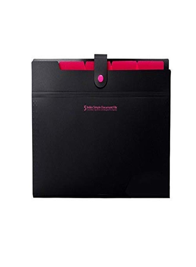 VENJA (LABEL) Office File Folder | Plastic Index Document File | A4 Letter Paper Size Expanding File Folder Document Organizer | Desk File Filling Box For Office, School, Student (Multicolor) - Image 1