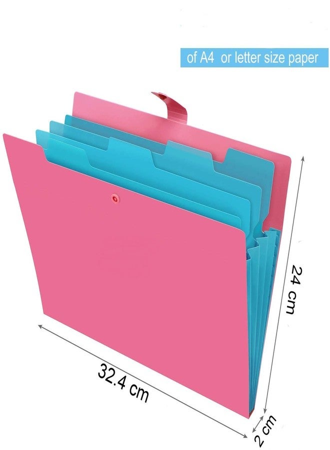 VENJA (LABEL) Office File Folder | Plastic Index Document File | A4 Letter Paper Size Expanding File Folder Document Organizer | Desk File Filling Box For Office, School, Student (Multicolor) - Image 2