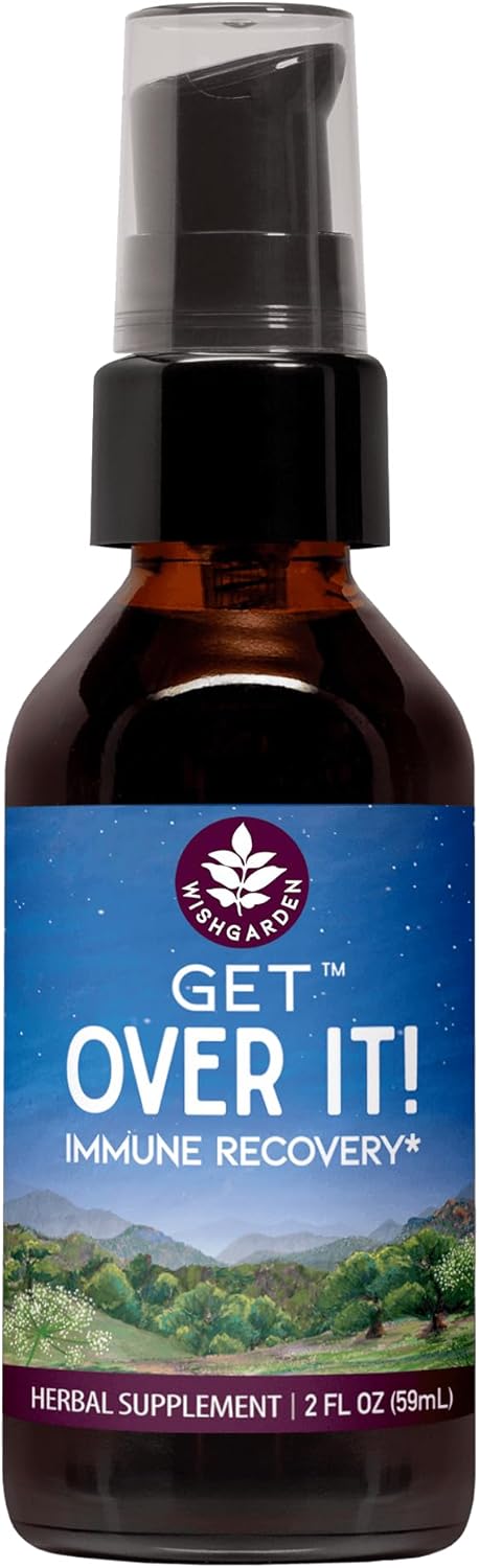 WishGarden Herbs Get Over It  Herbal Immunity Recovery Supplement  Immune Booster Tincture Provides Immunity Boost to Help Eliminate Stubborn Conditions Immune Support Lung Support Biotic 2oz - Image 1