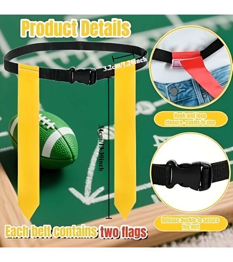 Adjustable Soccer Waist Belt With Flag Detachable Design Player Training Matches 1 Piece Two Colors - Image 3