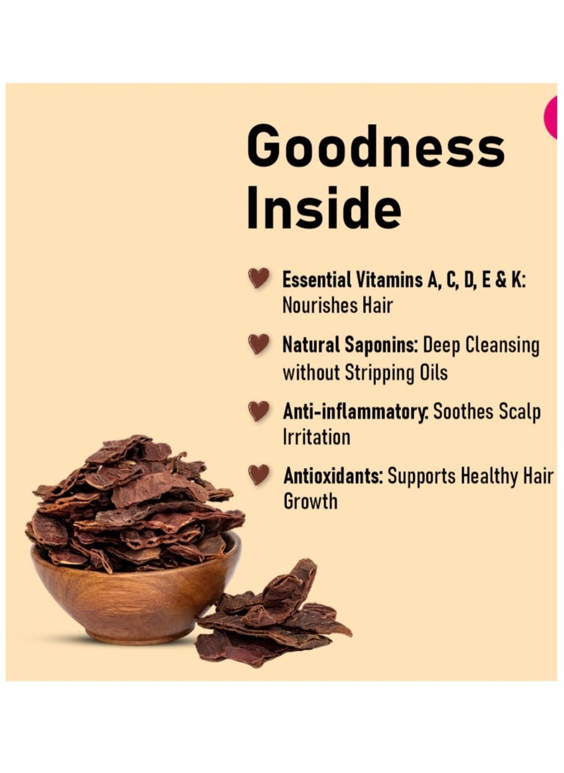 مي نيتشورال مسحوق شيكاكاي العضوي من mi nature 100g | Acacia Concinna | USDA NOP Certified 100٪ عضوي | نباتي | بلسم شعر ممتاز  - Image 2