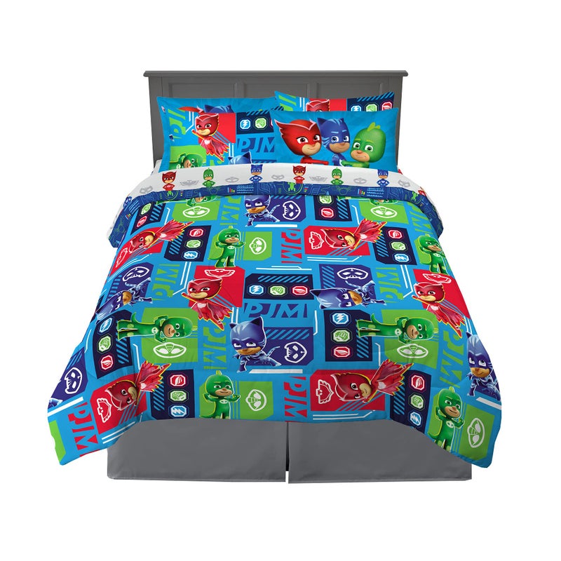 Franco Franco Kids Bedding Super Soft Comforter and Sheet Set with Sham 7 Piece Full Size PJ Masks