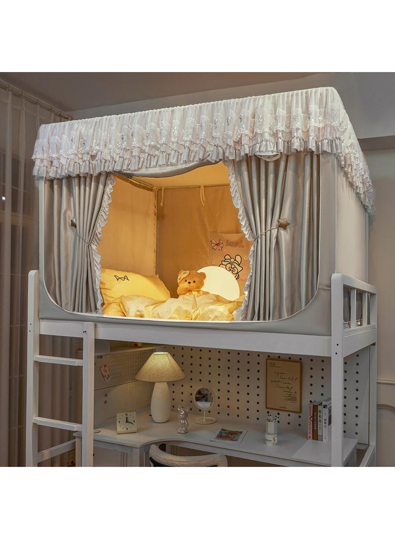 Bluejw Bed Canopy Tents Curtain Blackout Curtain Single Bed Tent Curtain Student Shading Cloth Bed Canopy Mosquito Net Student Sleep Privacy Protection - Image 1