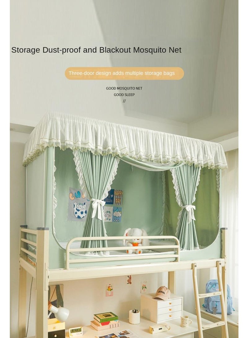 Bluejw Bed Canopy Tents Curtain Blackout Curtain Single Bed Tent Curtain Student Shading Cloth Bed Canopy Mosquito Net Student Sleep Privacy Protection - Image 2