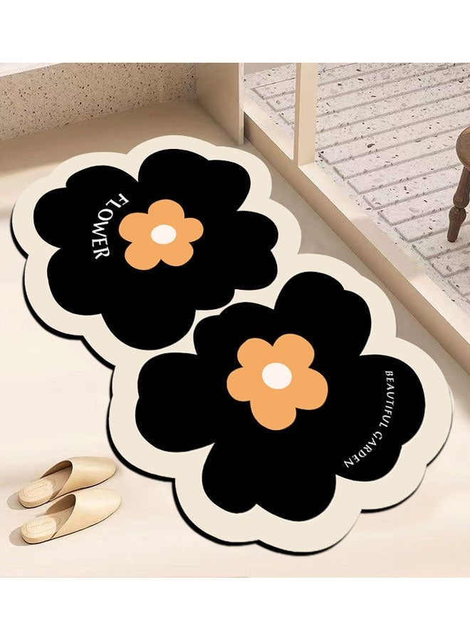 سجادة حمام، سجادات باب، سجادة باب داخلية غير قابلة للانزلاق، مقاومة للاهتراء ومقاومة للأوساخ، سجادات باب سريعة الجفاف من الألياف الدقيقة مقاومة للانزلاق للاستخدام الداخلي والخارجي، ملحقات ديكور المنزل - Image 3