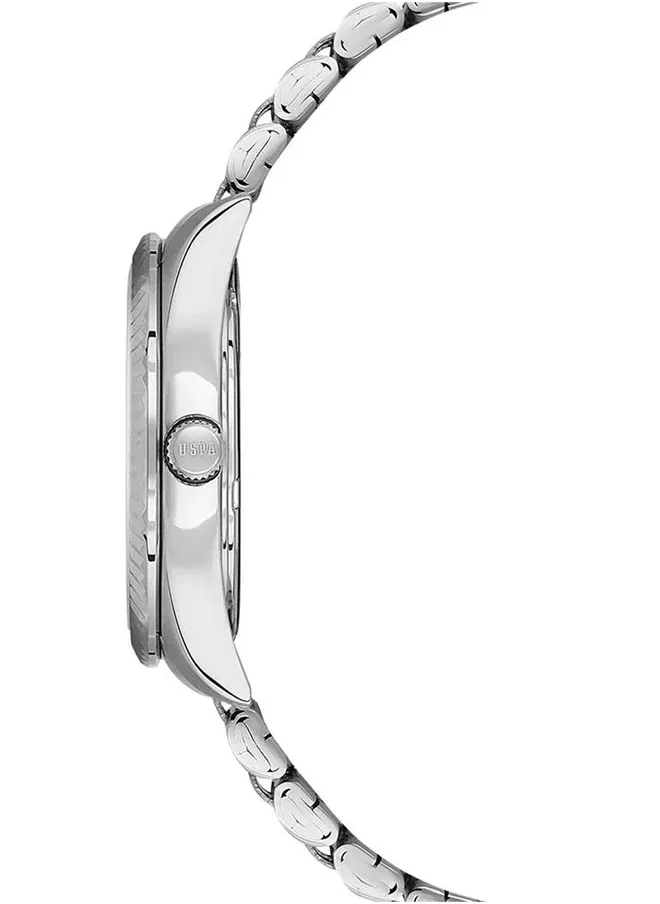 U.S. Polo Assn. Women's 34mm Watch with Silver Dial & Stainless Steel Bracelet