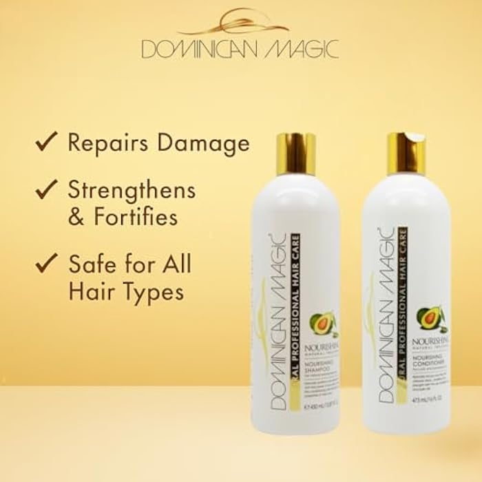 Dominican Magic Nourishing Shampoo - Gentle Cleanse, Strenghtens Hair, For Natural Professional Hair Care, 15.87 Oz, 15.87 Ounces - Image 3