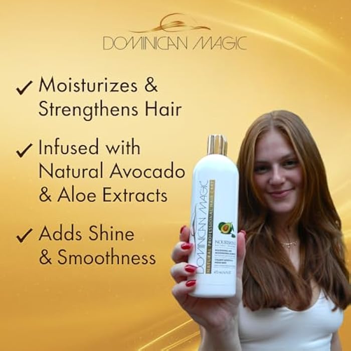 Dominican Magic Nourishing Shampoo - Gentle Cleanse, Strenghtens Hair, For Natural Professional Hair Care, 15.87 Oz, 15.87 Ounces - Image 2