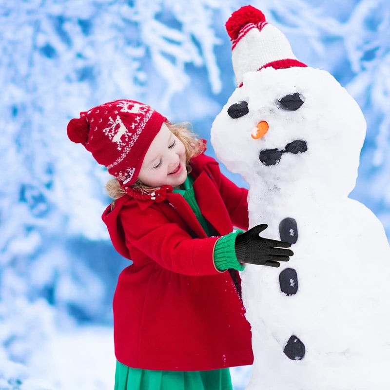 ONESING 3-24 Pairs Winter Knit Gloves for Kids - White Finger Gloves for Boys and Girls - Image 4