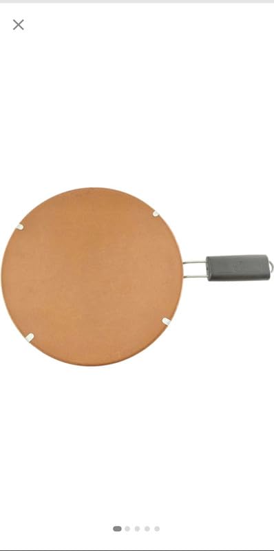 Keshika Tawa with Stand | Mitti Ke Tawa | Handmade Mitti Terracotta Clay Tawa for Making/Cooking Roti Tawa Pack of 2 - Image 1