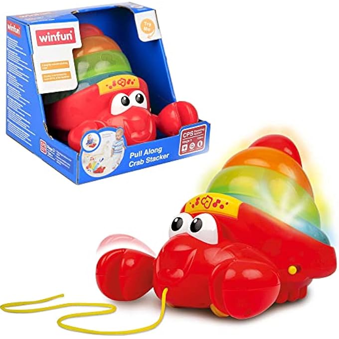PULL ALONG CRAB STACKER INTERACTIVE TOY - Image 1