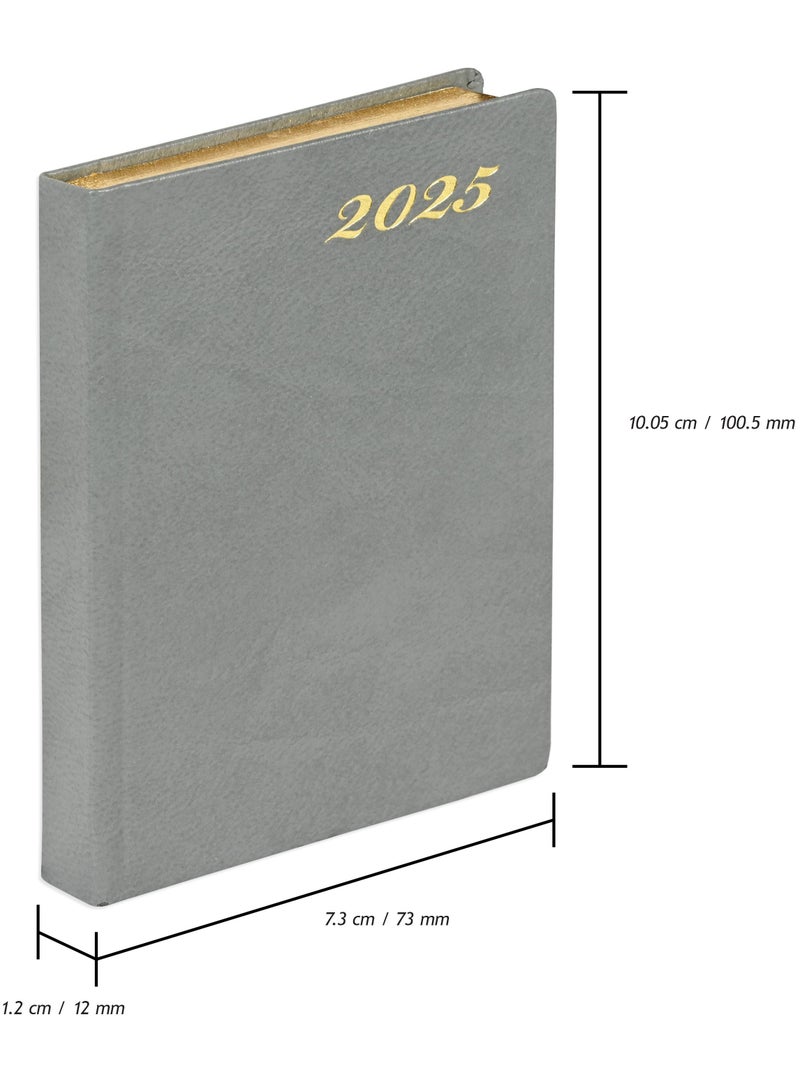 FIS Golden Bonded Leather Pocket Diary 2025 (English) Grey - FSDI10EGB25GY - Image 4