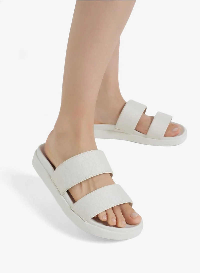 CALVIN KLEIN Casual Double Strap Flat Sandals