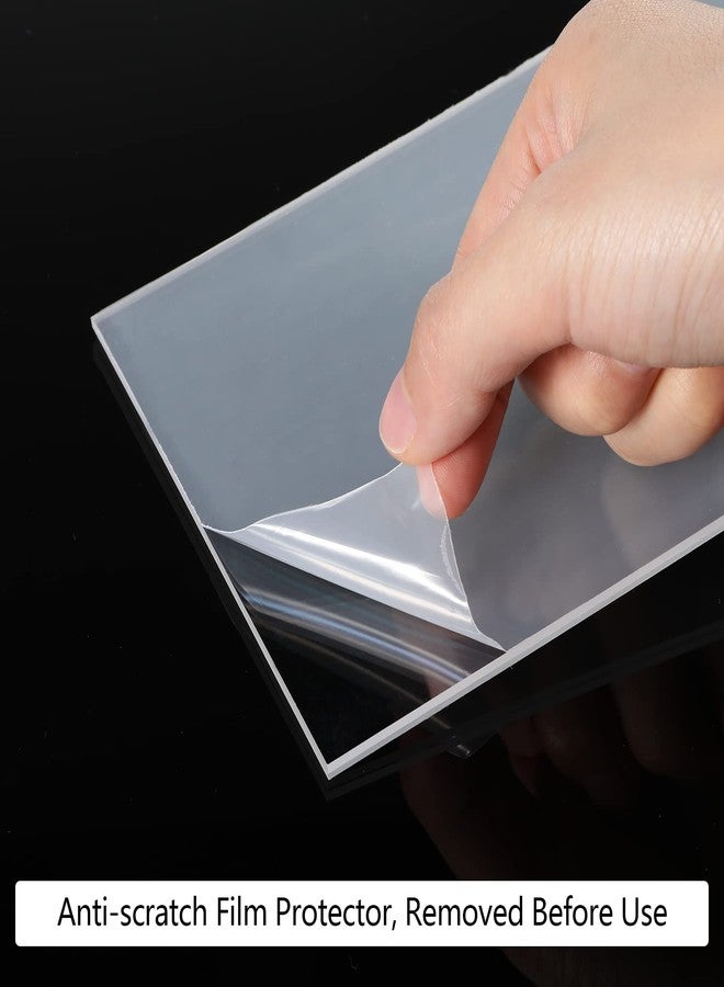 Yulejo 12 Pcs Acrylic Sign Holder 5 x 7 Inch Slanted Back Clear Plastic Sign Holder Flyer Paper Picture Document Photo Frames l Shape Display Stand for Office Restaurant Desktop - Image 2