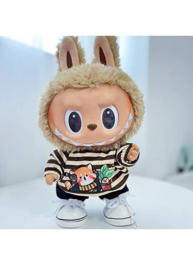 LABUBU 38cm Plush Labubu Doll Clothes (Soft Rubber Material) 