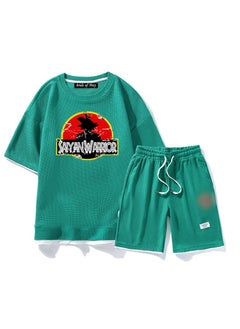 KUYING New Dragon Ball Short Sleeve Shorts Loose Two Piece Set  - Image 1